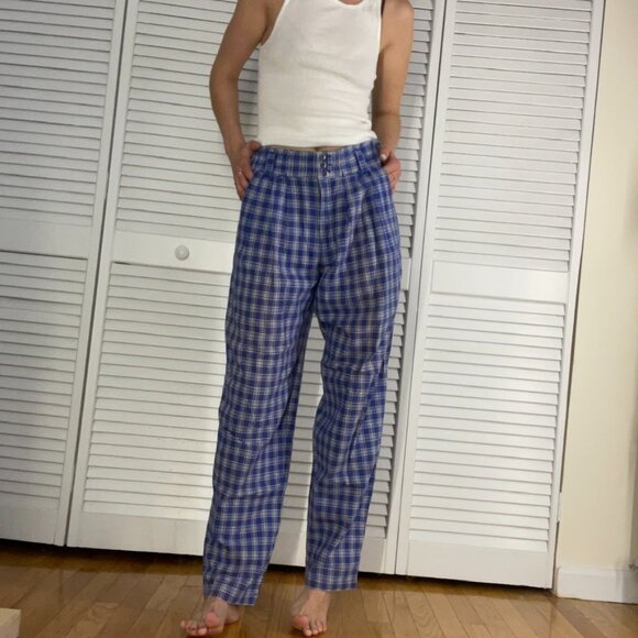 Vintage Checkered Boxer Style Pants - Picture 1 of 5